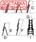 Сходи трисекційні Кентавр 3х7м